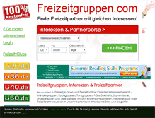 Tablet Screenshot of freizeitgruppen.com